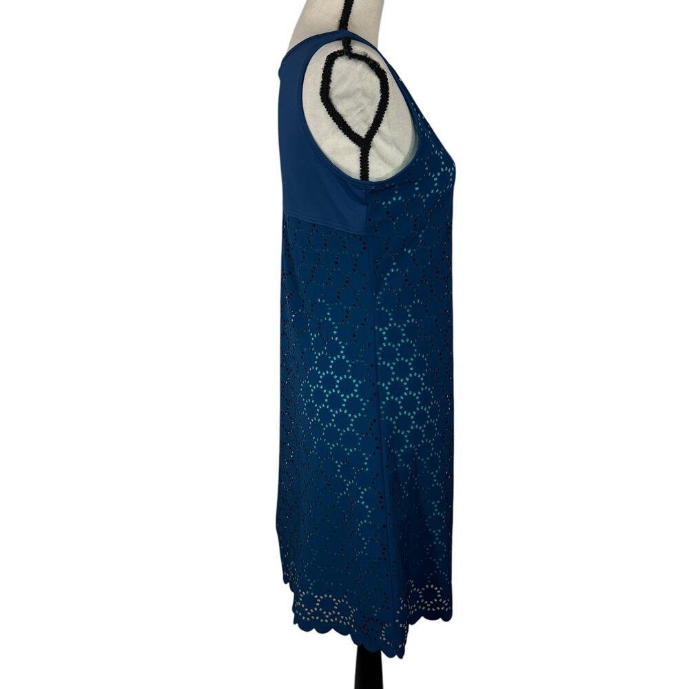 Title Nine Small Nimblene Illusion Perforated Laser-Cut Dress UPF 50+ Sleeveless - Picture 4 of 8